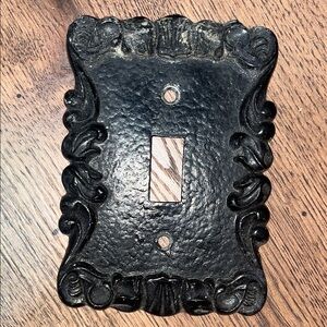 Vintage Style Black Switch Plate. May need to painted